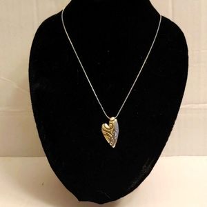 Silver Brighton heart necklace